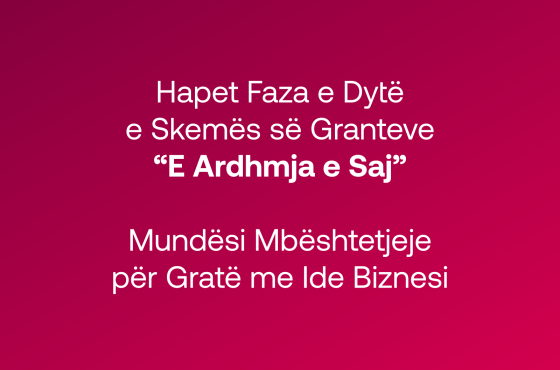 Hapet Faza e Dytë e Skemës së Granteve “E Ardhmja e Saj” – Mundësi Mbështetjeje për Gratë me Ide Biznesi